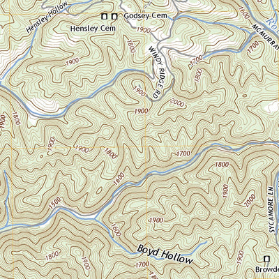 United States Geological Survey Indian Springs, TN (2022, 24000-Scale) digital map