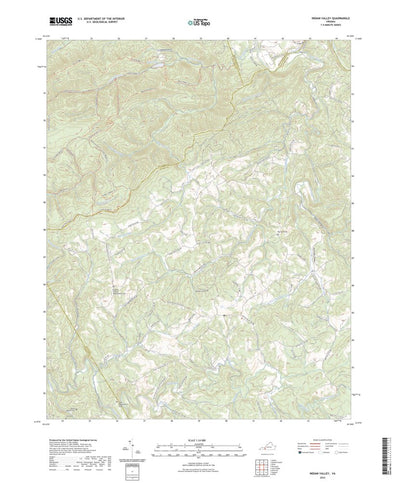 United States Geological Survey Indian Valley, VA (2022, 24000-Scale) digital map