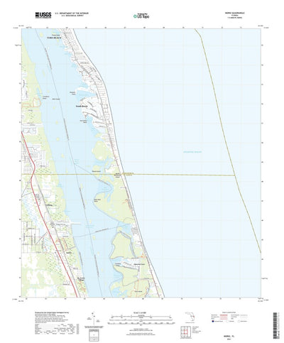 United States Geological Survey Indrio, FL (2021, 24000-Scale) digital map