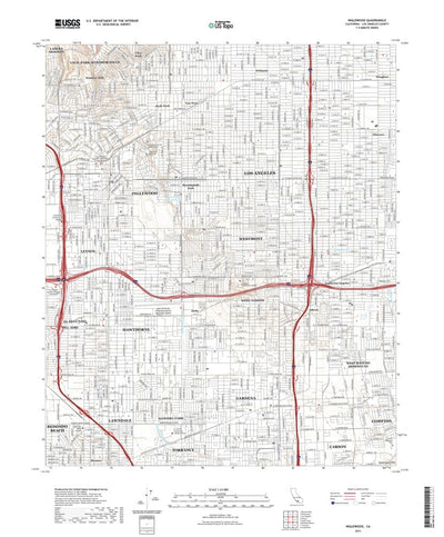 United States Geological Survey Inglewood, CA (2021, 24000-Scale) digital map