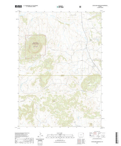 United States Geological Survey Inyan Kara Mountain, WY (2021, 24000-Scale) digital map