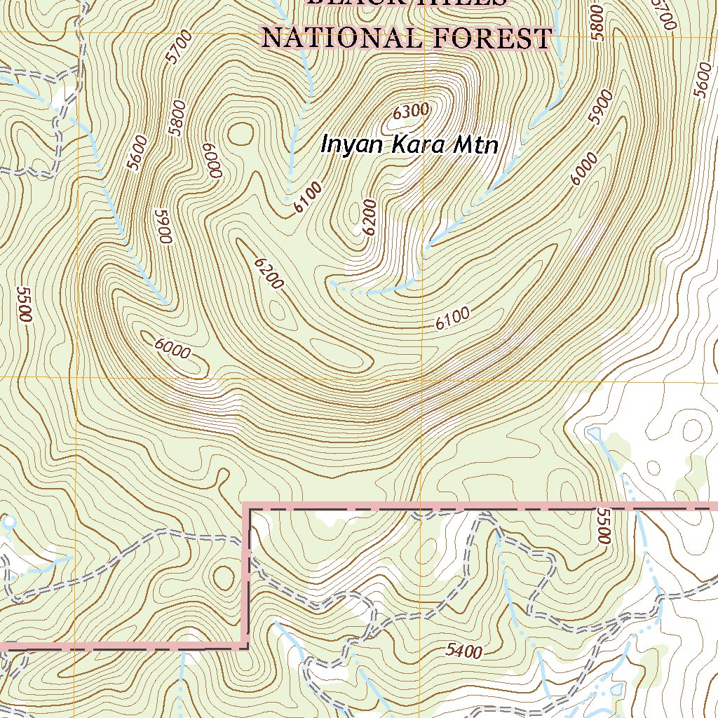 Inyan Rectangular Inyan Kara Mountain, WY (2021, 24000-Scale) Map by United States ...