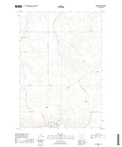 United States Geological Survey Ione North, OR (2020, 24000-Scale) digital map