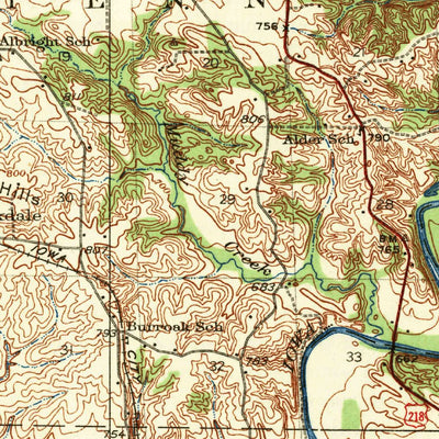 United States Geological Survey Iowa City, IA (1938, 62500-Scale) digital map