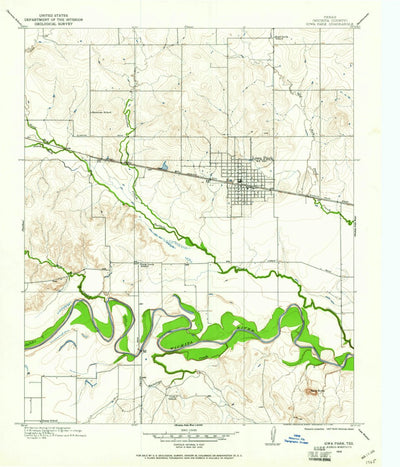United States Geological Survey Iowa Park, TX (1916, 24000-Scale) digital map