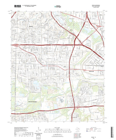 United States Geological Survey Irving, TX (2022, 24000-Scale) digital map