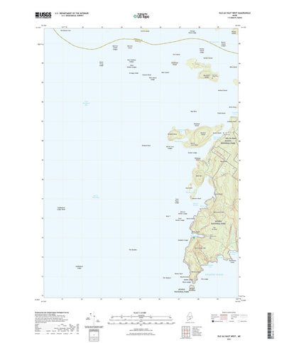 United States Geological Survey Isle Au Haut West, ME (2021, 24000-Scale) digital map