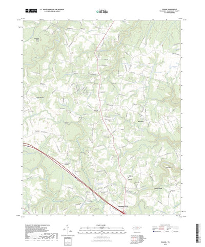 United States Geological Survey Isoline, TN (2022, 24000-Scale) digital map