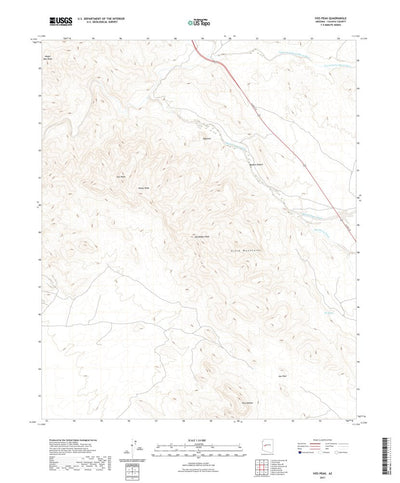 United States Geological Survey Ives Peak, AZ (2021, 24000-Scale) digital map
