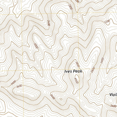 United States Geological Survey Ives Peak, AZ (2021, 24000-Scale) digital map