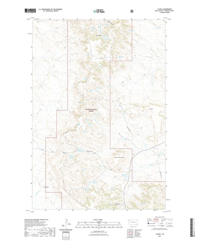 United States Geological Survey J B Hill, SD (2021, 24000-Scale) digital map