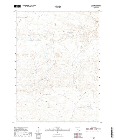 United States Geological Survey J H D Ranch, WY (2021, 24000-Scale) digital map