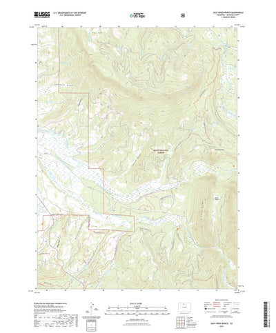 United States Geological Survey Jack Creek Ranch, CO (2022, 24000-Scale) digital map