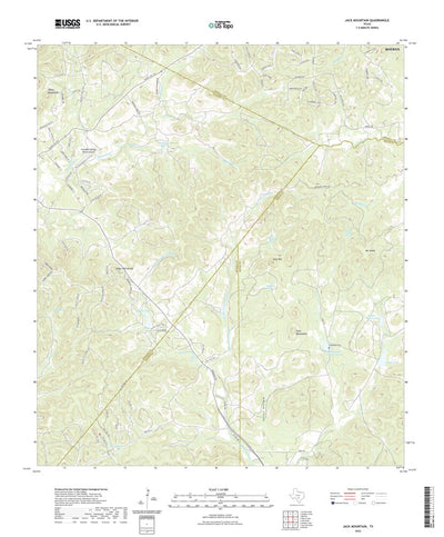 United States Geological Survey Jack Mountain, TX (2022, 24000-Scale) digital map