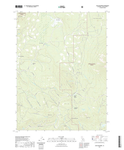 United States Geological Survey Jacks Backbone, CA (2022, 24000-Scale) digital map