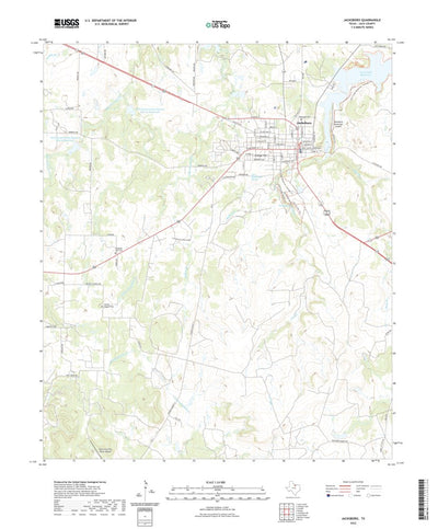 United States Geological Survey Jacksboro, TX (2022, 24000-Scale) digital map