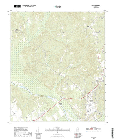 United States Geological Survey Jackson, AL (2020, 24000-Scale) digital map