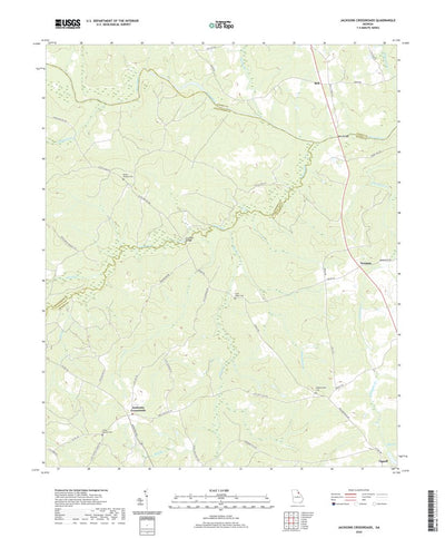 United States Geological Survey Jacksons Crossroads, GA (2020, 24000-Scale) digital map