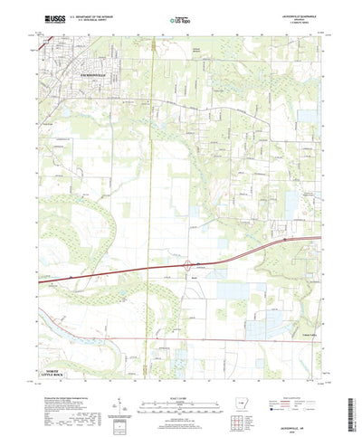 United States Geological Survey Jacksonville, AR (2020, 24000-Scale) digital map