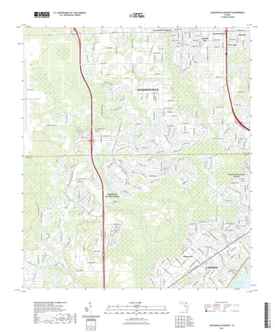 United States Geological Survey Jacksonville Heights, FL (2021, 24000-Scale) digital map