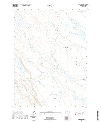 United States Geological Survey Jacobs Reservoir, OR (2020, 24000-Scale) digital map