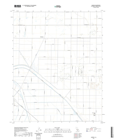 United States Geological Survey Jamesan, CA (2021, 24000-Scale) digital map