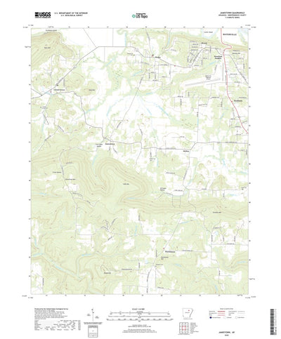 United States Geological Survey Jamestown, AR (2020, 24000-Scale) digital map