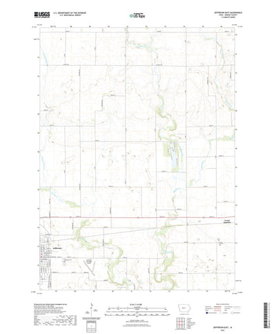 United States Geological Survey Jefferson East, IA (2022, 24000-Scale) digital map