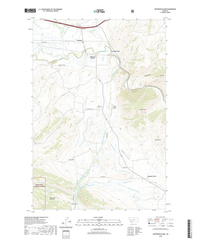 United States Geological Survey Jefferson Island, MT (2020, 24000-Scale) digital map