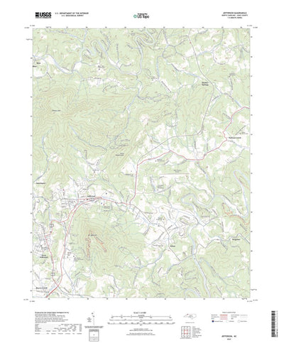 United States Geological Survey Jefferson, NC (2022, 24000-Scale) digital map