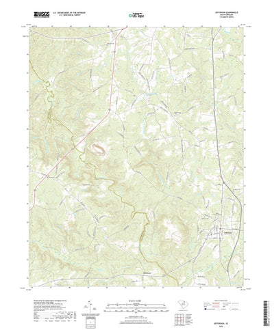 United States Geological Survey Jefferson, SC (2020, 24000-Scale) digital map