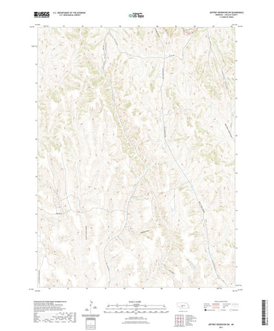 United States Geological Survey Jeffrey Reservoir SW, NE (2021, 24000-Scale) digital map