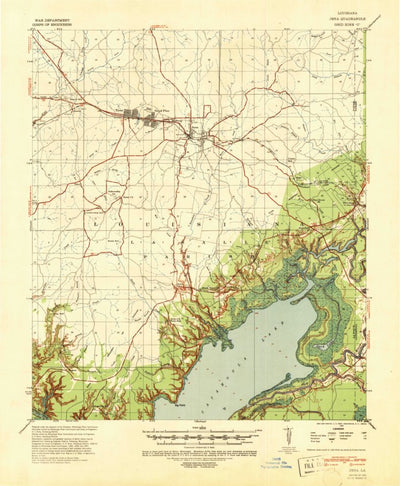United States Geological Survey Jena, LA (1941, 62500-Scale) digital map