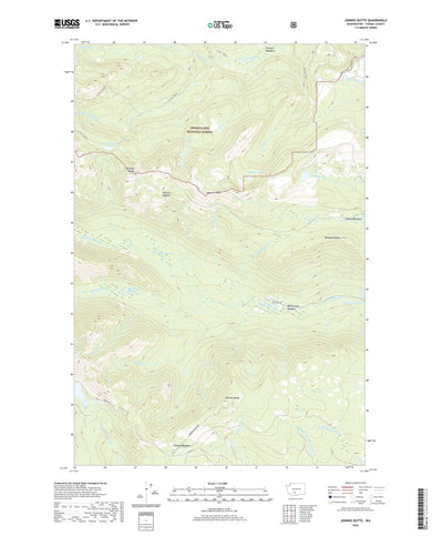 United States Geological Survey Jennies Butte, WA (2020, 24000-Scale) digital map