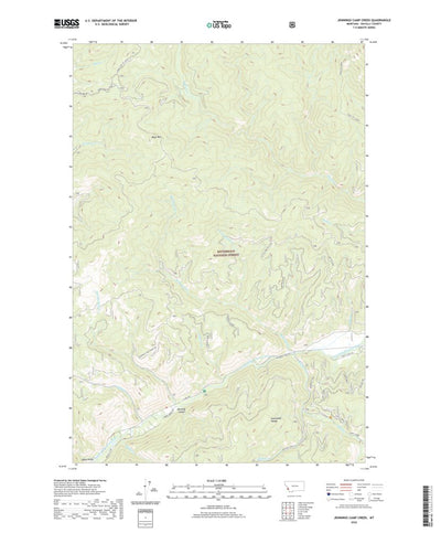 United States Geological Survey Jennings Camp Creek, MT (2020, 24000-Scale) digital map