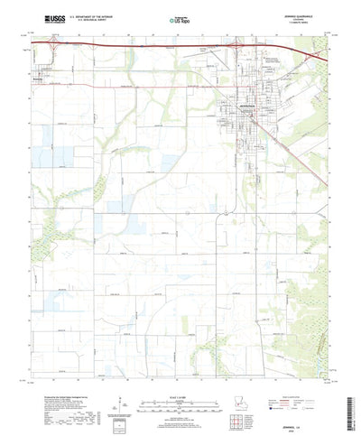 United States Geological Survey Jennings, LA (2020, 24000-Scale) digital map