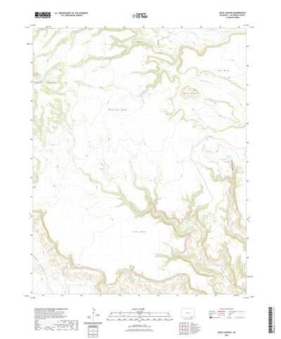 United States Geological Survey Jesus Canyon, CO (2022, 24000-Scale) digital map