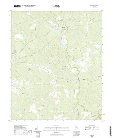 United States Geological Survey Jewell, GA (2020, 24000-Scale) digital map