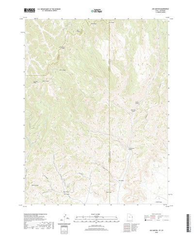 United States Geological Survey Jim Canyon, UT (2020, 24000-Scale) digital map