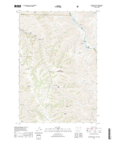 United States Geological Survey Jim Creek Butte, OR (2020, 24000-Scale) digital map