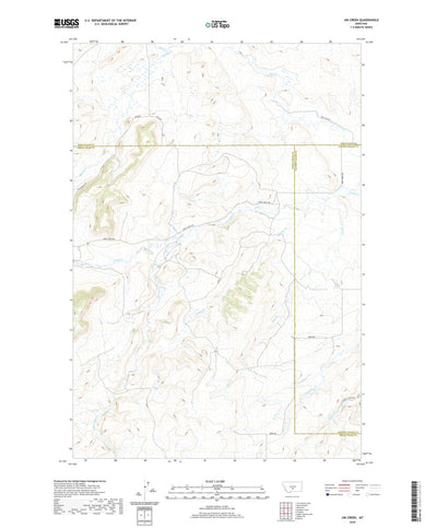 United States Geological Survey Jim Creek, MT (2020, 24000-Scale) digital map
