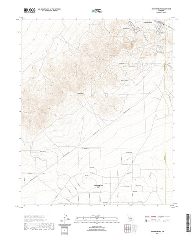 United States Geological Survey Johannesburg, CA (2021, 24000-Scale) digital map