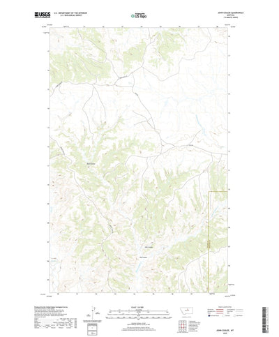 United States Geological Survey John Coulee, MT (2020, 24000-Scale) digital map