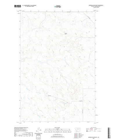 United States Geological Survey Johnson Coulee East, MT (2020, 24000-Scale) digital map