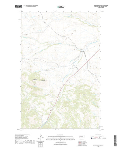 United States Geological Survey Johnson Mountain, MT (2020, 24000-Scale) digital map