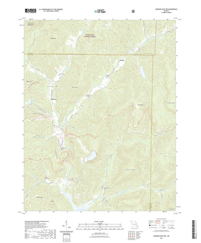 United States Geological Survey Johnson Shut-Ins, MO (2021, 24000-Scale) digital map