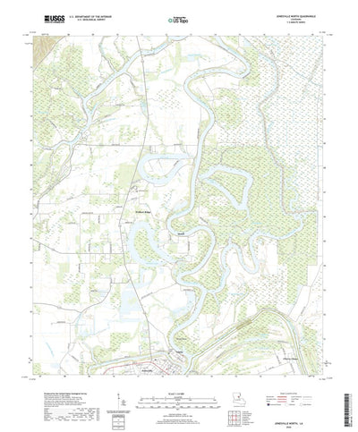 United States Geological Survey Jonesville North, LA (2020, 24000-Scale) digital map