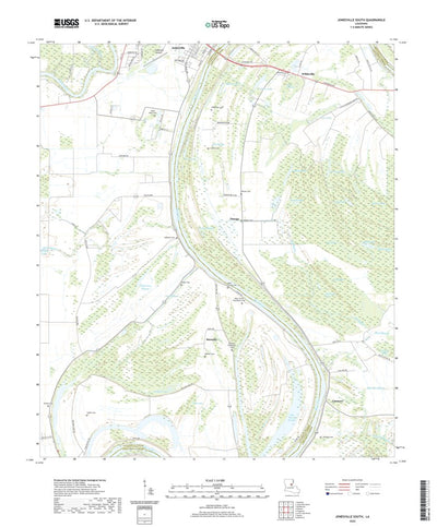 United States Geological Survey Jonesville South, LA (2020, 24000-Scale) digital map