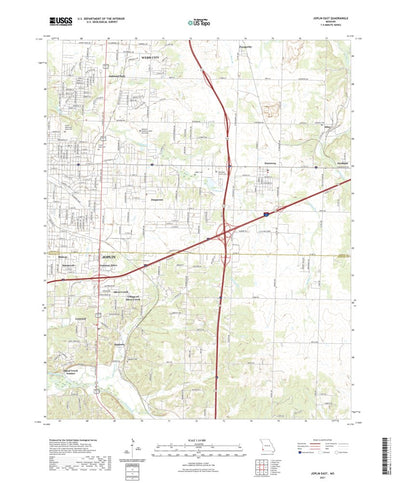 United States Geological Survey Joplin East, MO (2021, 24000-Scale) digital map