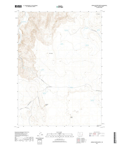 United States Geological Survey Jordan Craters North, OR (2020, 24000-Scale) digital map